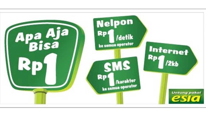 Tarif-SMS-Esia-Rp1 SMS Esia