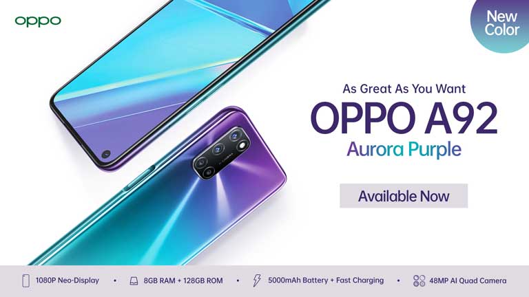 OPPO A92 Aurora Purple