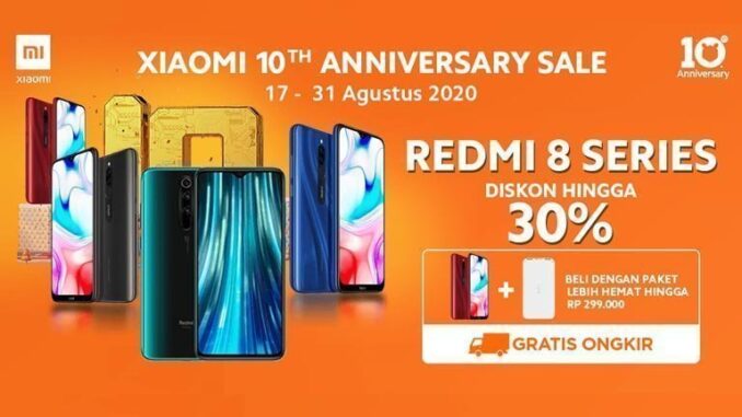 Promo Diskon Redmi 8 Series Kejutan 10 Tahun Xiaomi