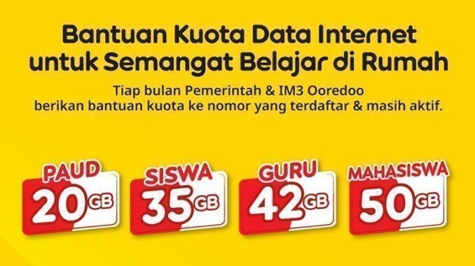 Bantuan Kuota Data Internet IM3 Ooredoo Kuota Data Internet IM3 Ooredoo